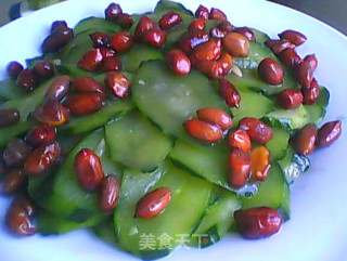 Simple Home Cooking-fried Cucumber Slices with Peanuts and Rice recipe