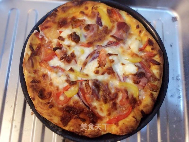 Bacon Wrapped Prawn Pizza