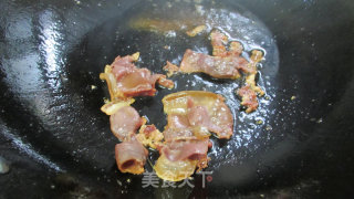 Fried Ham with Red Pepper and Celery recipe