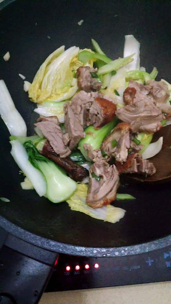 Stir-fried Roast Duck with Mixed Vegetables recipe