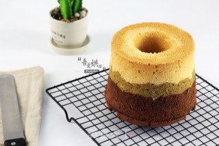 #aca Fourth Session Baking Contest# Making Pornographic Three-color Chiffon Cakes recipe