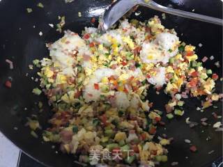 Fried Rice with Colored Pepper recipe