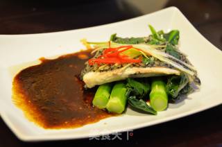 Steamed Stand Fish and Kale recipe