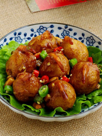 Kung Pao Potato Shrimp Balls recipe