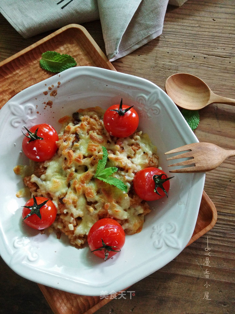 #aca烤明星大赛# Baked Rice with Tomato and Beef recipe