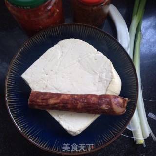 Braised Soft Tofu with Sausage recipe