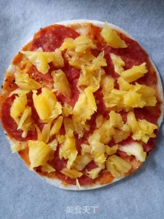 Summer Lazy Meal Hawaiian Pizza recipe