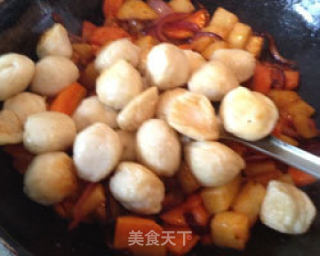 Fish Balls in Red Braised with Rice recipe