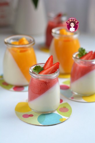Fruit Jelly Milk Pudding