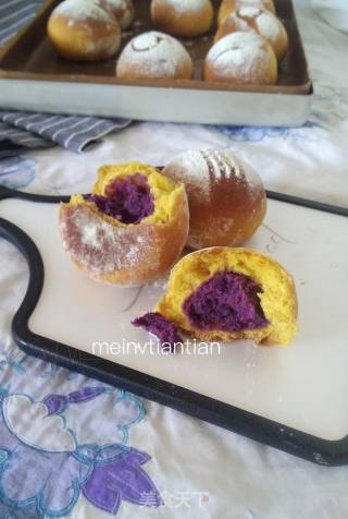 Golden Purple Sweet Potato Bread recipe