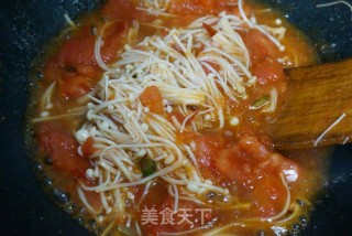 Enoki Mushroom in Tomato Sauce recipe