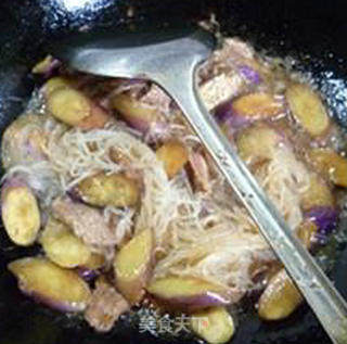 Stir-fried Vermicelli with Lean Pork and Eggplant recipe