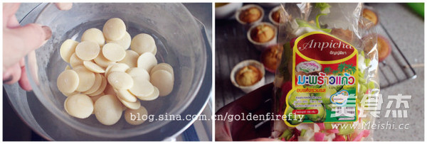 Coconut Fragrant White Chocolate Cup Cake recipe