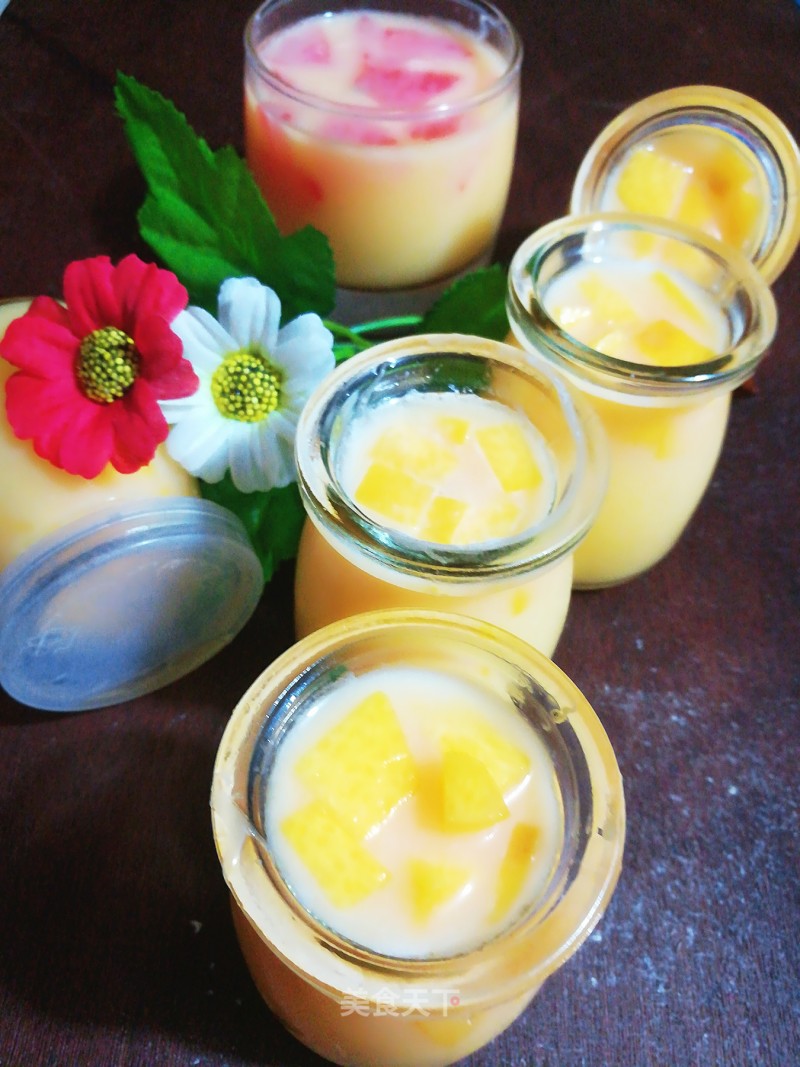 Mango Flavored Yellow Peach Pudding recipe