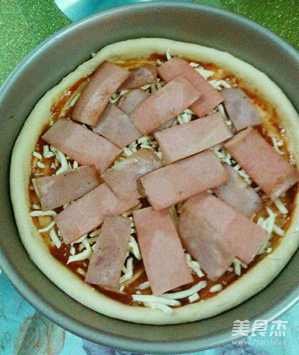 Ham and Cheese Pizza recipe