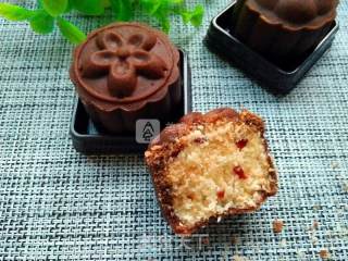 #新良首第届烤大赛# Sweet Chocolate Coconut Cranberry Mooncakes recipe
