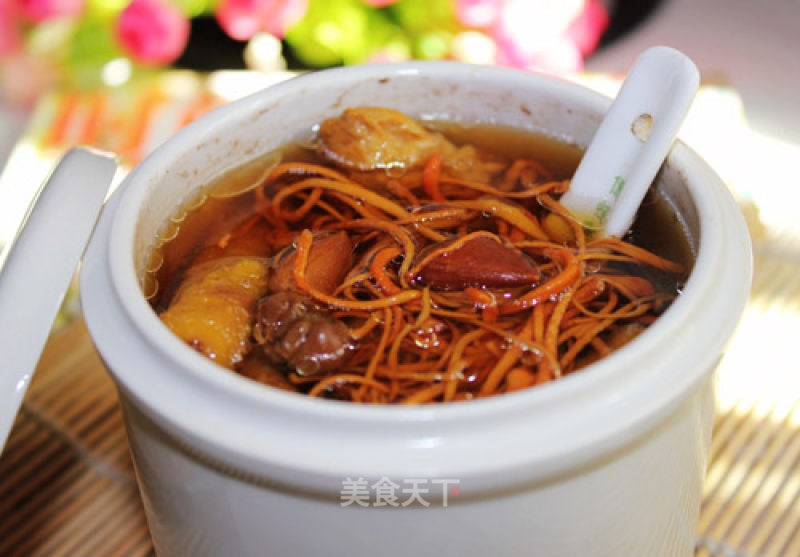 Stewed Lean Pork with Winter Grass Chuanbei recipe
