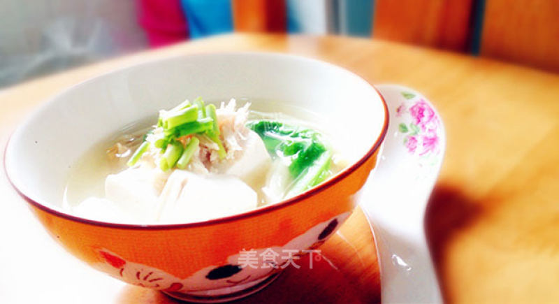 27's Cooking Diary-tofu and Enoki Mushroom Chicken Soup recipe