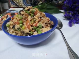 Pea Rice with Lean Meat in Tomato Sauce recipe