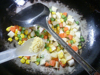 Mixed Vegetables Zizania White Grains recipe