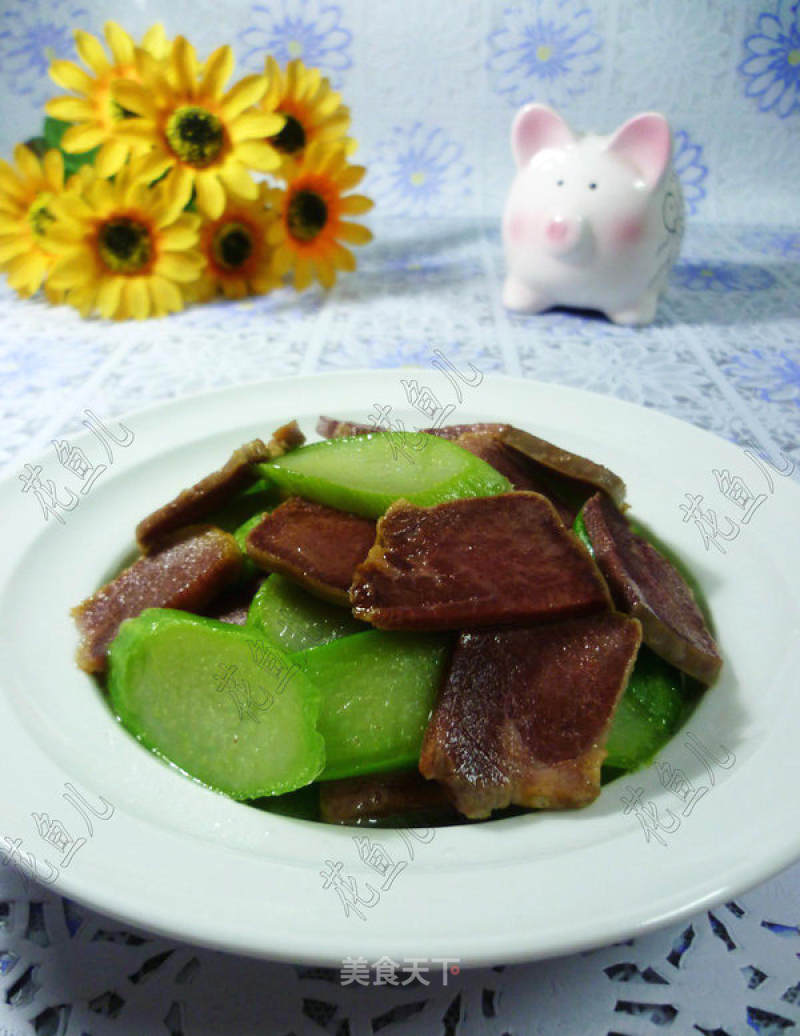 Fried Pork Tongue with Kale recipe