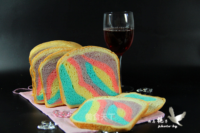 #柏翠大赛#rainbow Toast recipe