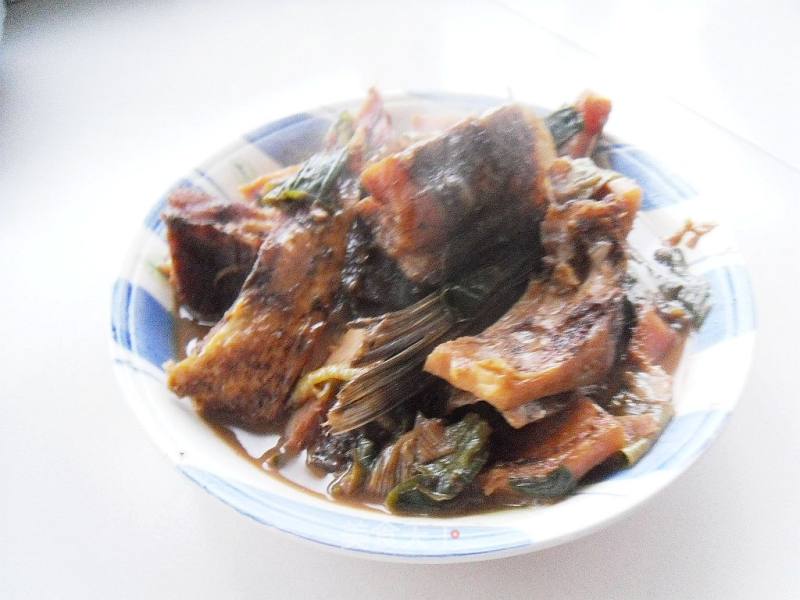 Roasted Dried Fish with Scallions recipe