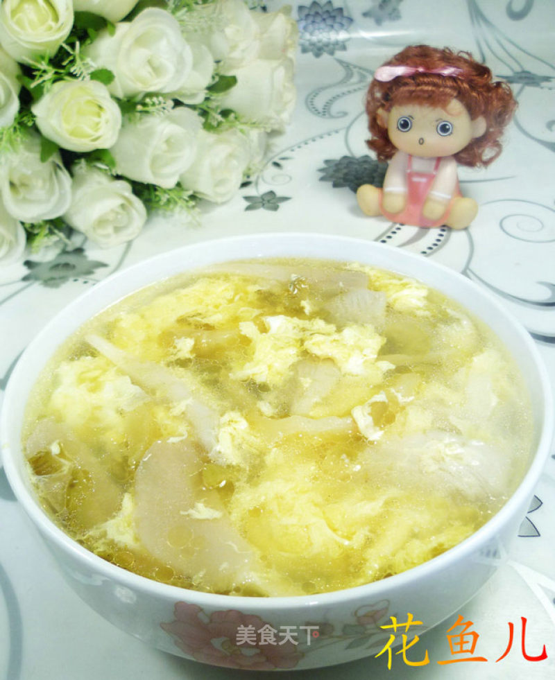 Mustard and Mushroom Egg Soup recipe