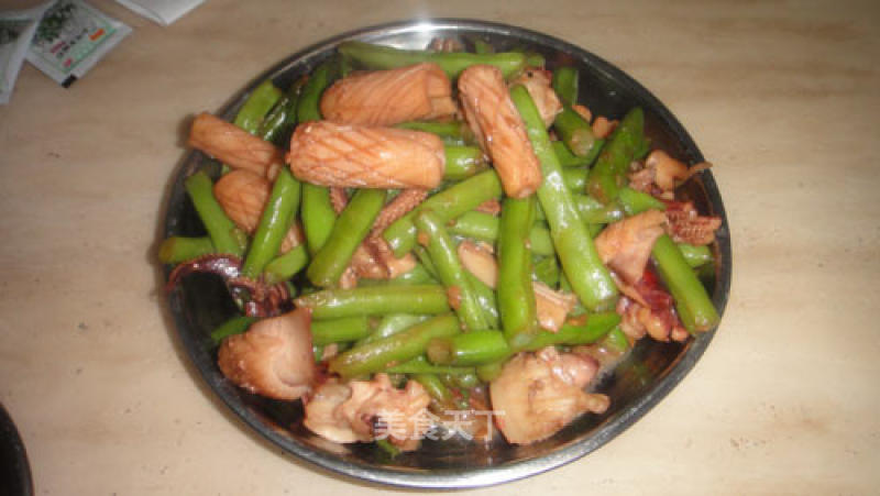 Stir-fried Dried Squid with Beans recipe