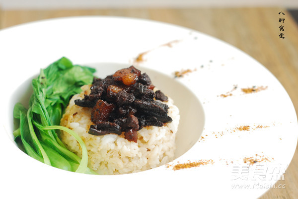 Braised Pork Rice with Black Porcini Mushrooms recipe