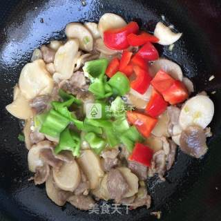 Grilled Pleurotus Eryngii with Sliced Pork recipe