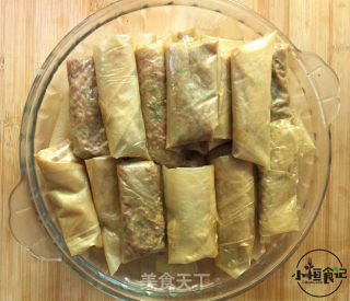 Bean Skin Spring Rolls-steamed Vegetables recipe