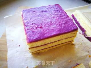 #四session Baking Contest and It's Love to Eat Festival# Fondant Purple Sweet Potato Sandwich Cake recipe