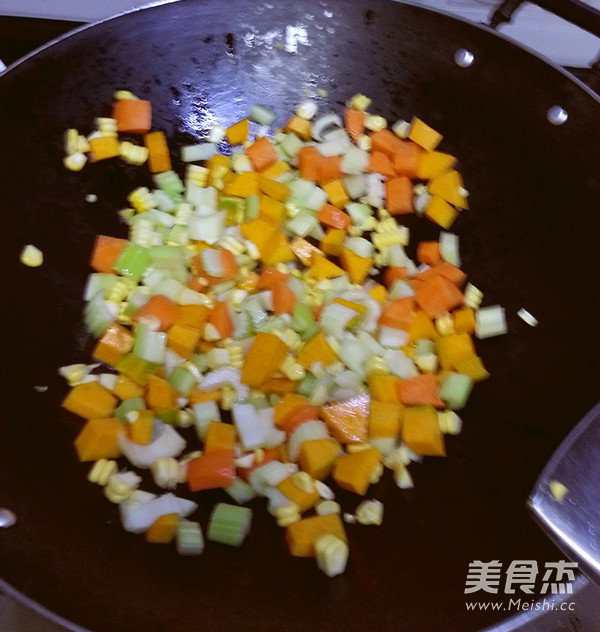 Rainbow Vegetables with Pine Nuts recipe