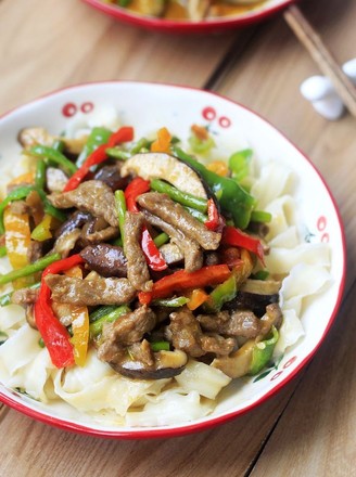 Noodles with Mushrooms and Lamb recipe