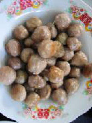 Beef Balls Stir-fried Parsley recipe