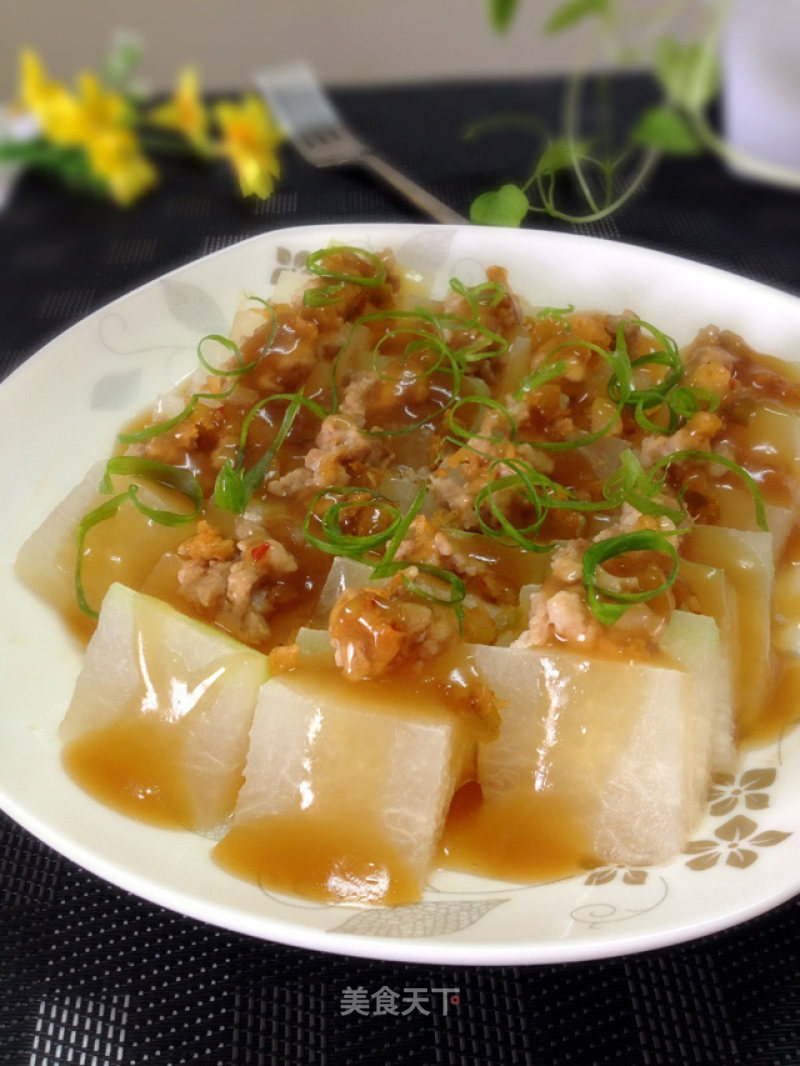 Steamed Winter Melon with Minced Pork recipe