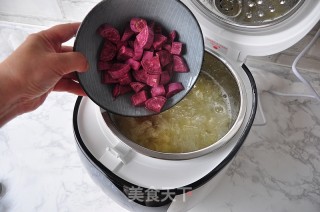 Purple Sweet Potato Stewed Tremella recipe