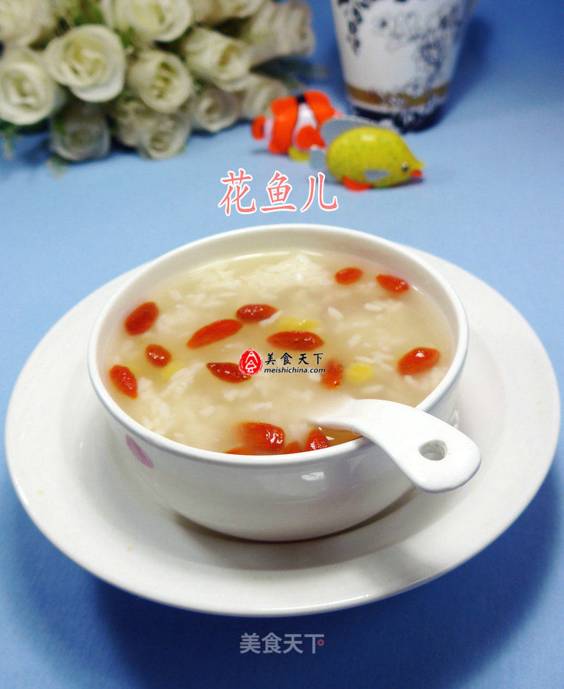 Chinese Wolfberry Corn Flakes and Wine Stuffed Soup recipe