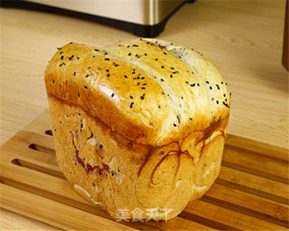 Super Delicious Black Sesame and Purple Sweet Potato Bread recipe