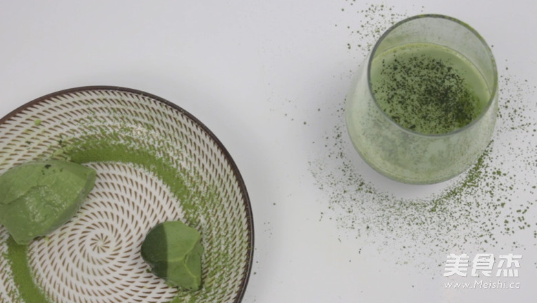 Uji Matcha Three-color Pudding recipe