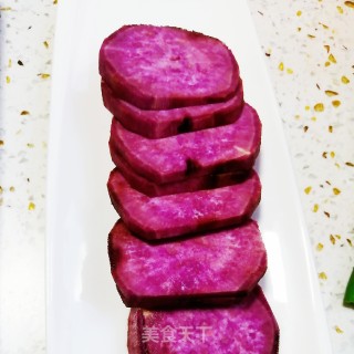 Fried Purple Sweet Potato Meatballs recipe