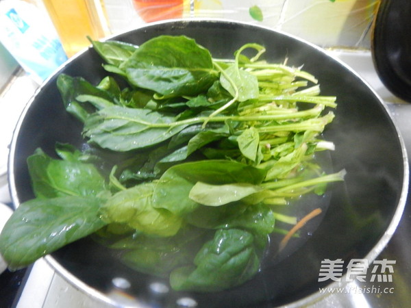 Spinach Cold Bean Shreds recipe