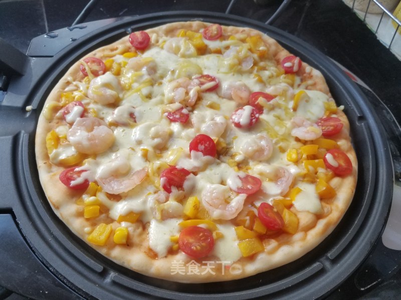 Little Tomato Corn Shrimp Pizza recipe