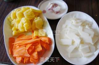 Stir-fried Yam with Pineapple recipe