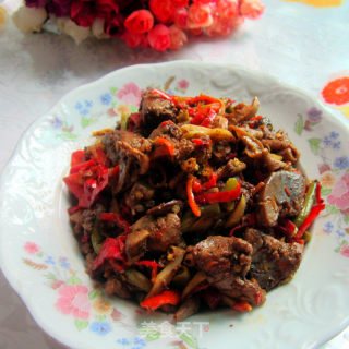 Fried Duck Liver and Duck Intestines recipe