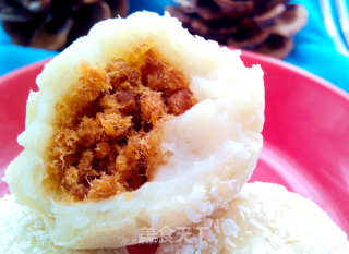 Sweet Potato Pork Floss Coconut Balls recipe