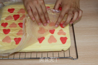 Painted Love Cake Roll-tanabata, A Gift for Lovers and Children! recipe