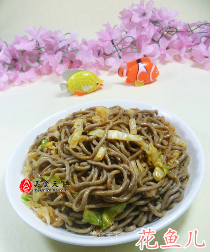 Stir-fried Soba with Pork Belly and Cabbage recipe