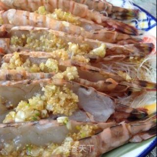 Steamed Prawns with Garlic Vermicelli recipe